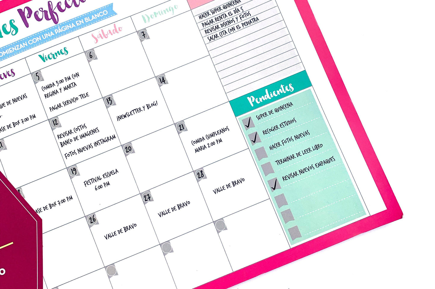 Planner Mensual - Puntos Suspensivos 📖 - Puntos Suspensivos - Agenda - Libreta - Organización