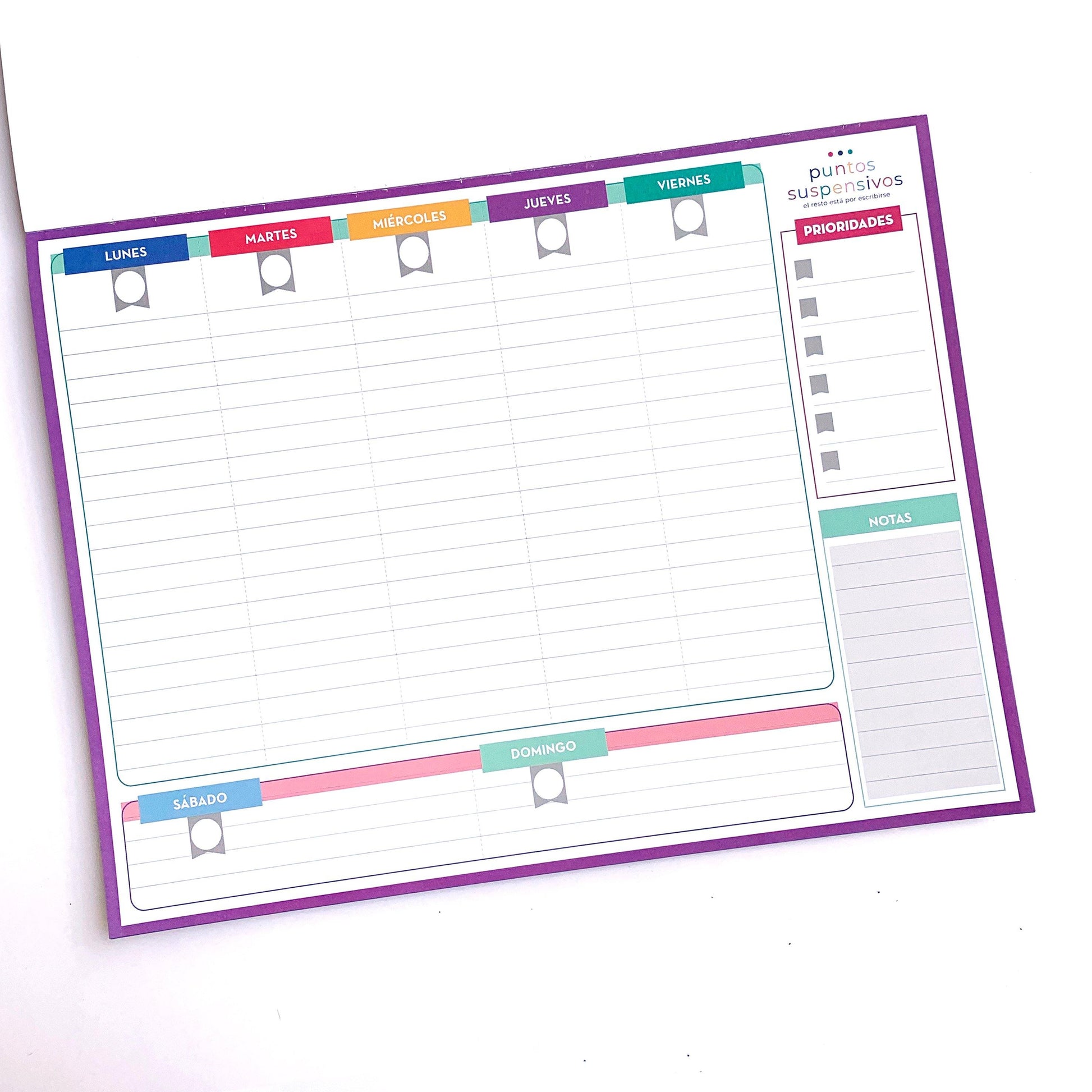 Planner Semanal - Puntos Suspensivos 📖 - Puntos Suspensivos - Agenda - Libreta - Organización